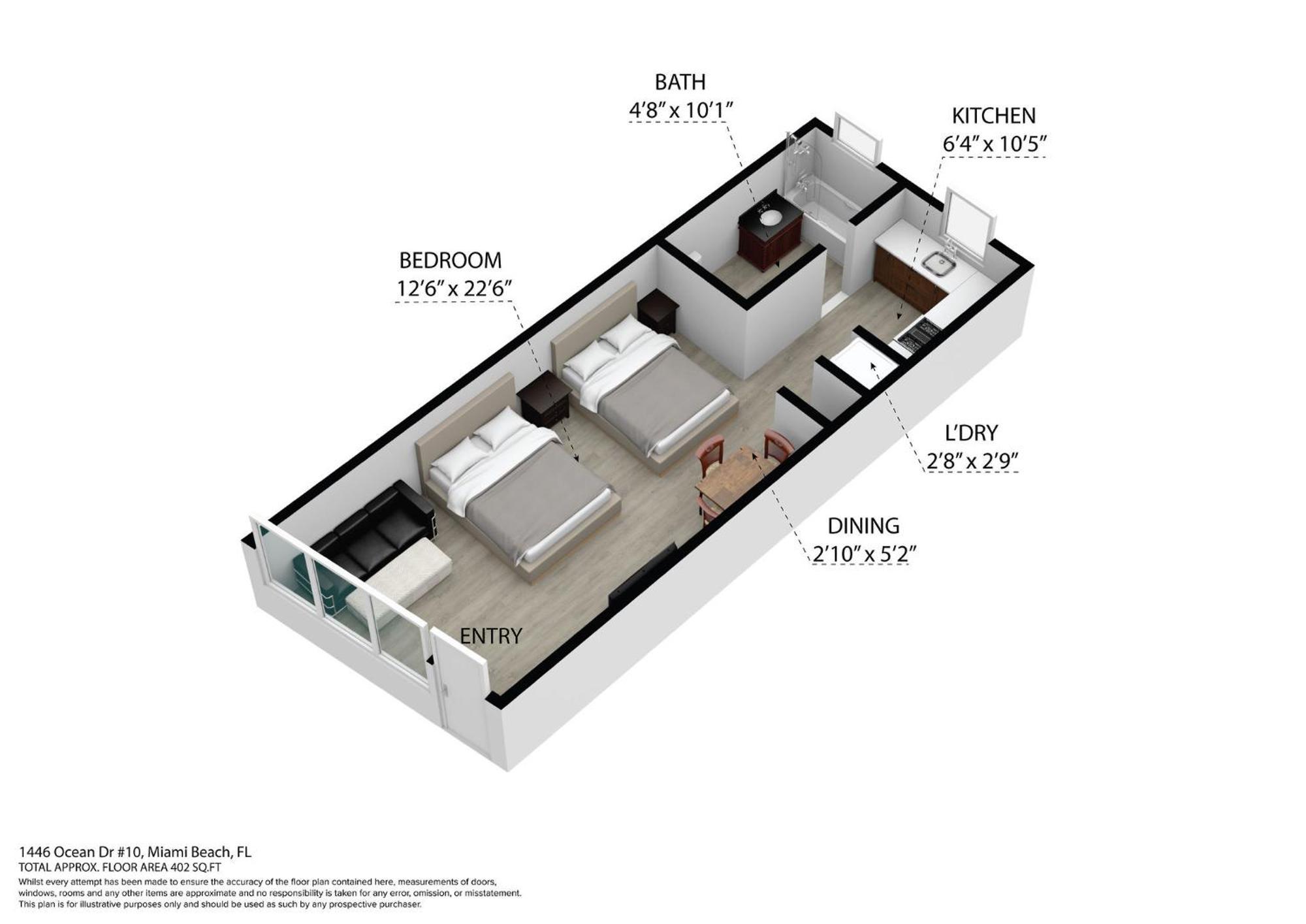 Apartment Ocean Drive Prime W/2 Queenbeds & Washer/dryer Miami Beach